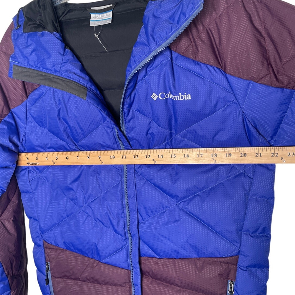 Columbia M Labyrinth Loop Hooded Puffer Ski Jacket $185 Snowboard Coat Blue NEW - Picture 7 of 9